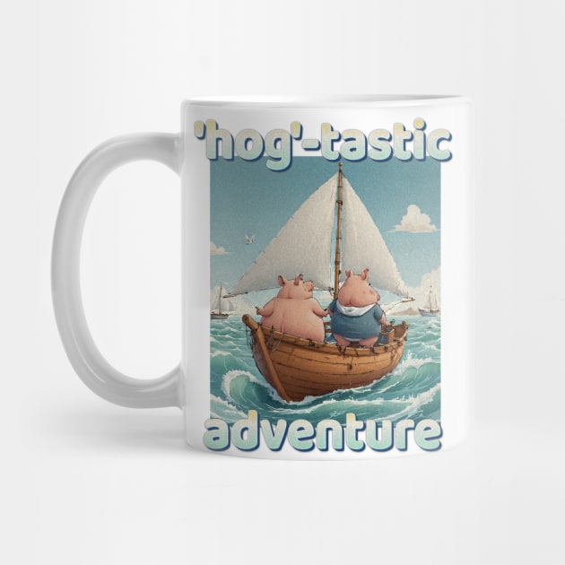 Hog-Tastic Adventure Pigs On A Boat by Angelic Gangster